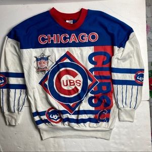 MLB Chicago Cubs Spell Out Longsleeve Youth Sz M